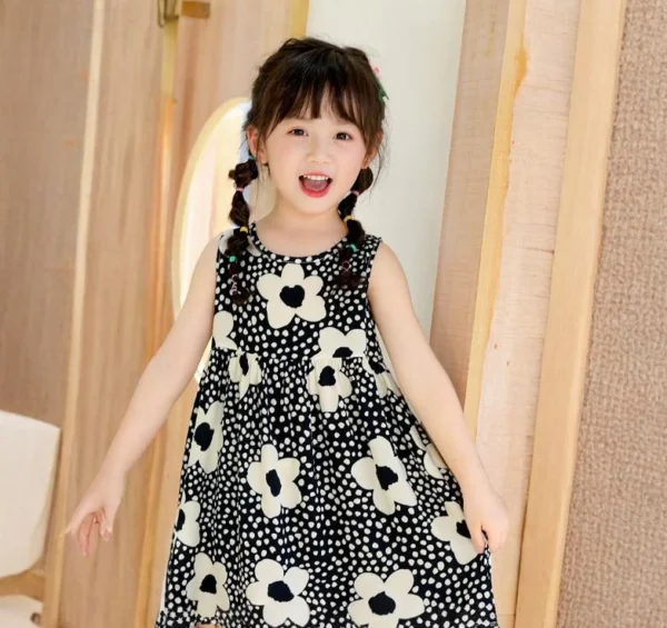Baby Girl Dress Sleeveless Cotton